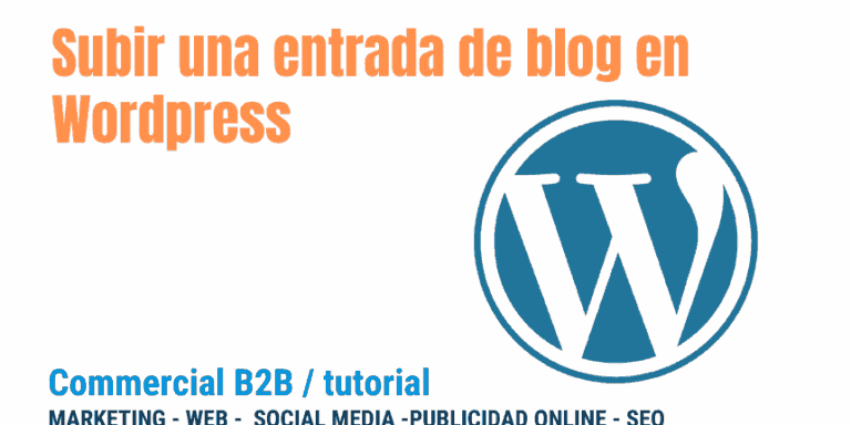 Subir una entrada de blog en Wordpress